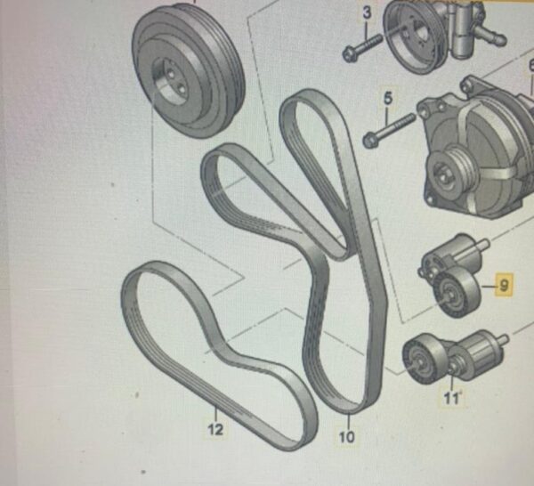 طقم السيور الخارجية لمحرك خمس سلندر بنزين